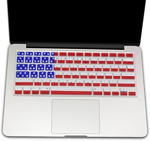 CNUALV Ultra Thin Silicon Gel Keyboard Cover Keyboard Skin for MacBook Air 13" Macbook Pro 13" (USA national flag pattern)