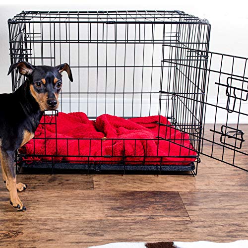 Paws & Pals Dog Crates for Small Dogs Dog Crate 24" Pet Cage DoubleDoor Best for Puppy