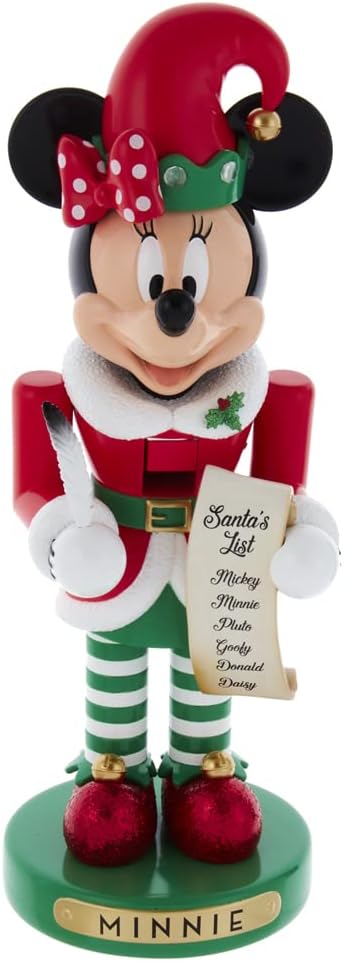 Nutcrackers - Disney Minnie The Elf Nutcracker, 10-Inch, Multi-Colored
