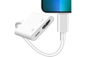 KREVI [Apple MFi Certified] Lightning to HDMI Adapter Digital AV, for iPad iPhone to HDMI Adapter 1080P with Lightning Charging Port Compatible for iPhone, iPad and iPod Models and TV Monitors Projector