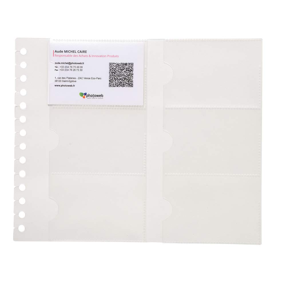 Exacompta - Ref 85134E - Exactive - Exacard Business Card Refill Sheets - 19 x 12.5cm in Size, Holds Up To 12 Cards Per Sheet, Pack of 10 Sheets, 0.05mm Polypropylene