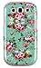 DandyCase 2in1 Hybrid High Impact Hard Vintage Sea Green Floral Pattern + Pink Silicone Case Cover For Samsung Galaxy S3 i9300 + DandyCase Screen Cleaner