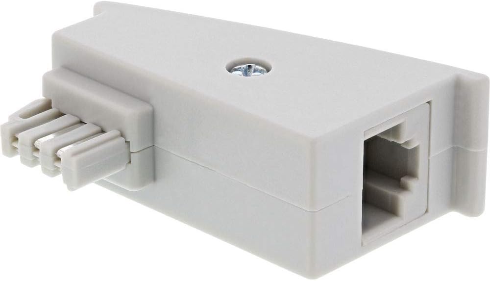 InLine 69949 TAE-F DSL Adapter TAE-F Male to RJ45 Female 8P2C for Fritzbox, gray