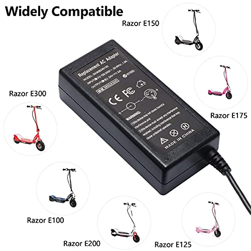 24V 1.5A 36W Electric Scooter E100 E200 E300 Battery Charger Standard 3