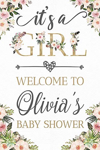 Amazon Com Floral Boho Baby Shower Sign Baby Shower Props Boho