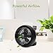 Vitalitim VF01 Portable Fan, Desktop USB and Battery Dual Power Supply with Angel Adjustable and Low Noise Office Fan (Black)