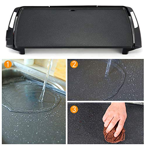 image for efluky 21-inch Electric Griddle Non-Stick, Electric Grill Griddle with