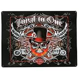 Harley-Davidson® Loyal to One Skull Embossed Tin Sign