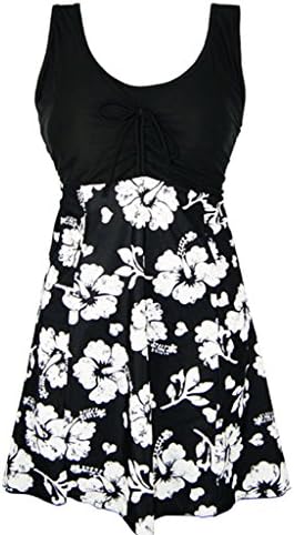 Hotly Womens Colorful One-Piece Swimsuit Cover Up Swimdress(H-Color, XL)