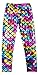 Alaroo Girls Elastic Waist Mermaid Scale Leggings Tights Rainbow 7-8 Years