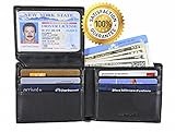 RFID BLOCKING GENUINE LEATHER WALLET, Mens Credit Card Identity Theft Protection
