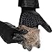 DELOMO Pet Deshedding Glove, Left & Right-Gentle Grooming Gloves, for Dogs,Cats & Horses, Efficient Pet Hair Remover Glove, Hair Glove with Enhanced Five Finger Design