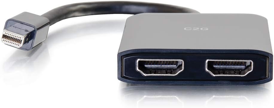 C2G Mini DisplayPort to HDMI Monitor Splitter - 2 Port 4K HDMI MST Hub USB Powered - 54292: Electronics