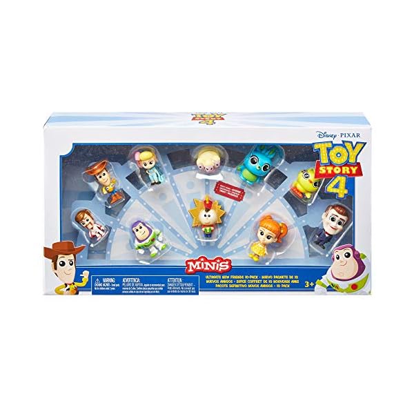 ​Disney Pixar Toy Story 4 Mini Figures 10-pack Character Collection, Birthday Gift for Kids 3 to 8 Years Old