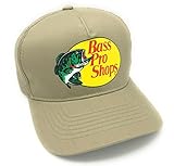 Bass Authentic Pro Mesh Fishing Hat - Khaki, Adjustable, One Size Fits Most