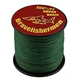 Bravefishermen Super Strong PE Braided Fishing Line Dark Green