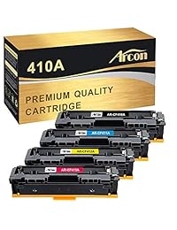 Arcon - Cartucho de tóner para HP 305X CE410X 305A CE410A 312X 312A CF380X CF380A HP Laserjet Pro 400 Color M451dn M451nw M475dn HP Laserjet Pro MFP M476nw M476dn M476dw M375nw-4PK