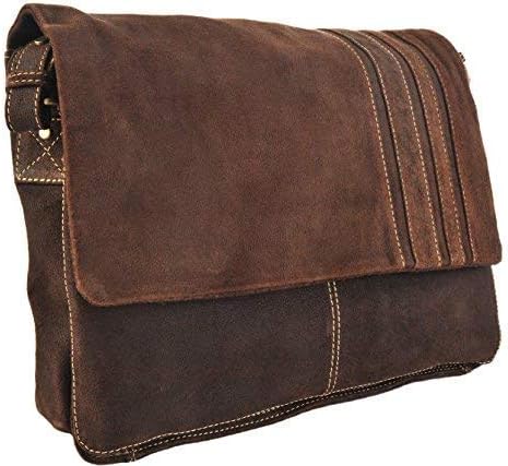 Blousey Brown Buffalo Leather Flap Messenger Shoulder Bag BB374 RRP £99.99