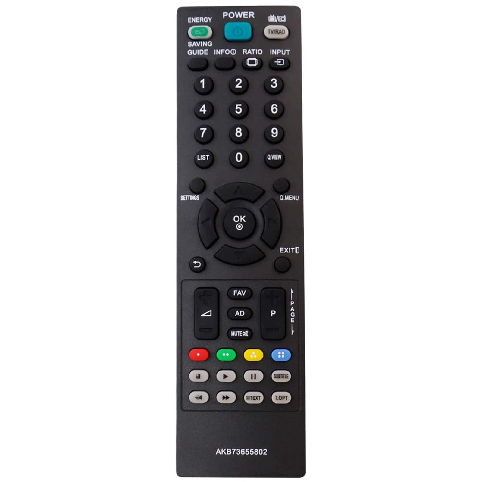 VINABTY AKB73655802 Replaced Remote Control Applicable For LG LED TV AKB73655837 AKB73655861 26LS3590 26LS3590-ZC 32LS3590 19LS3500 26CS460 26LS3500 26LT360C 42CS460 42LS5600 42PA4500