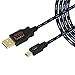 EZOPower 10 feet Braided Jacket USB Data Cable for GoPro Hero 4, Hero 3, Hero 3+, Hero, Silver, Black, White, All Edition - Tangled Free Brand: EZOPower