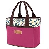 Muitifunction Cute Canvas Bento Lunch Bag for Picnic Travel Tote Lunch Bag with Rope Belt