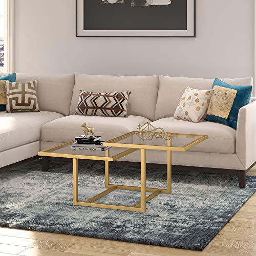 Henn&Hart Amalie Coffee Table, 43" Wide, Gold Pricepulse