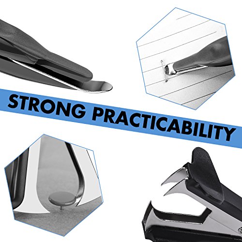 YOUNG4US 6 PACK Staple Remover, Classic Jaws Style & Magnetic Push Style Staple Removal Tool Staple Puller Professional Staple Removers for Office, School and Home, Black