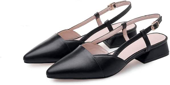 Amazon.com: Pointed Toe Sandals with Square Heels Slingbacks Summer Casual Shoes Women Elegant 