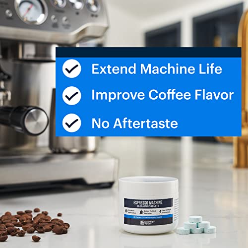 Essential Values Espresso Machine Cleaning Tablets (30 Tablets), For