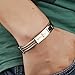 Sobly Jewelry 3-Tone Mens Stainless Steel Twisted Cable 24k Gold Plated Cross Bangle Bracelet
