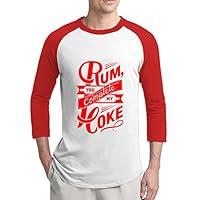 Rum And Coke Fashion Logo Man 3/4 Sleeve Raglan Baseball Jerseys