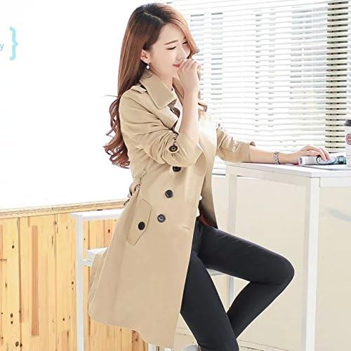 Amazon 全7色 トレンチコート 美シルエット スプリングコート レンチコートレディース モッズコート スタイル リボン ベルト付き 秋春 欧米風 Aライントレンチコート 大きいサイズ 女の子コートアウターレディース カーキベージュ 通勤 Ol風 春コート カーキ 2xl