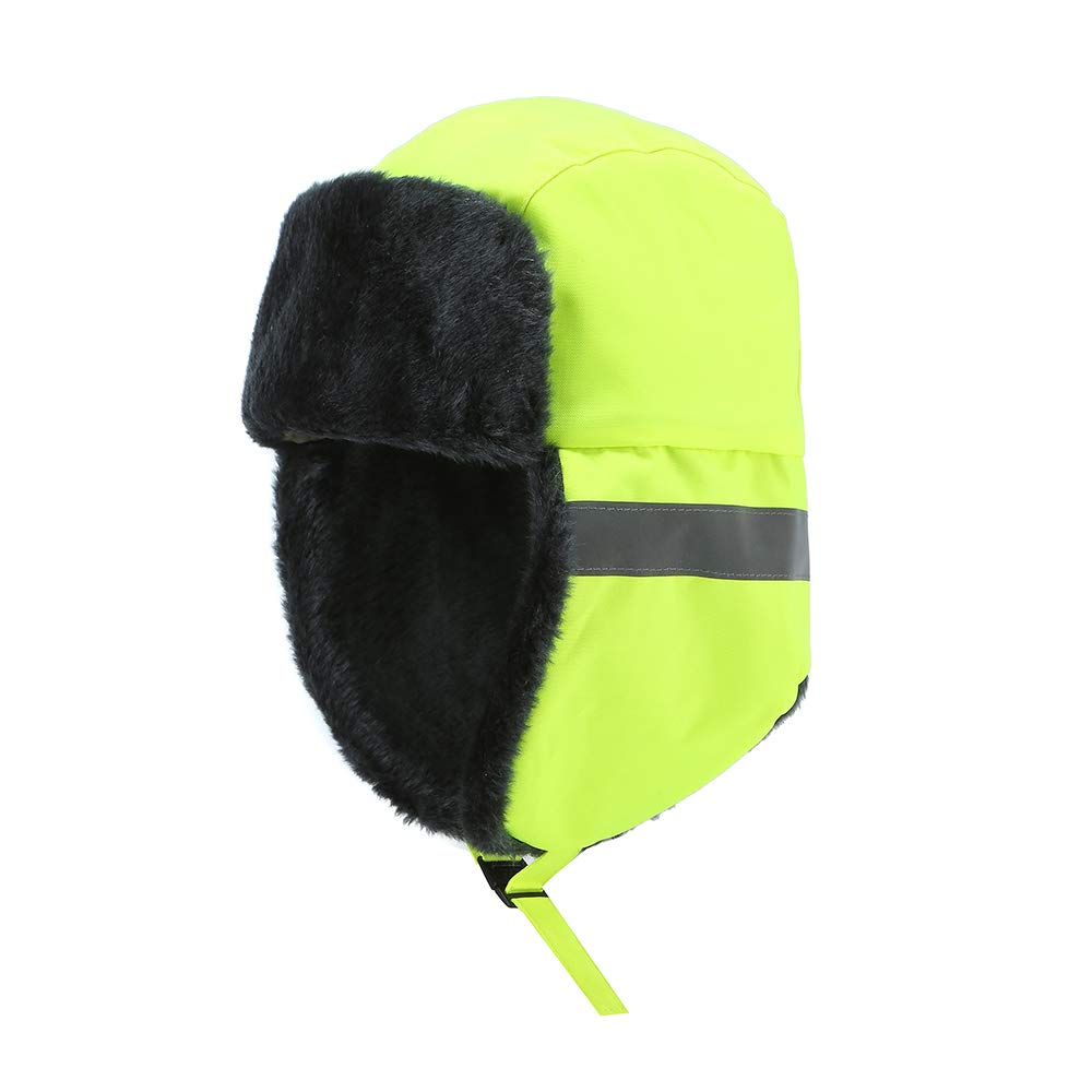 AYKRMHigh Visibility Viz Keep Warm Trapper Bomber hat