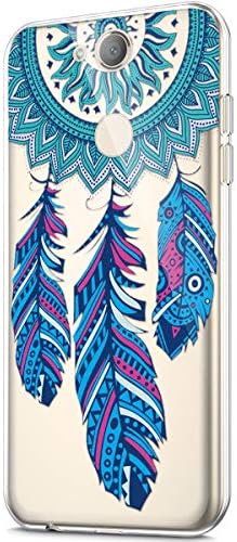 Case for Sony Xperia XA2,Crystal Clear Art Painted Design Soft TPU Ultra-Thin Transparent Flexible Soft Rubber Gel TPU Protective Case Cover for Sony Xperia XA2 Silicone Case,Pink mandala flower