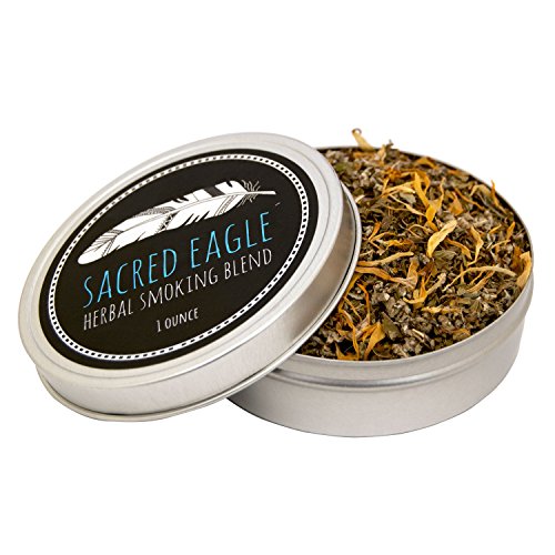 Sacred Eagle Herbal Smoking Blend with Pure Hemp Rolling Papers (1 oz Tin)