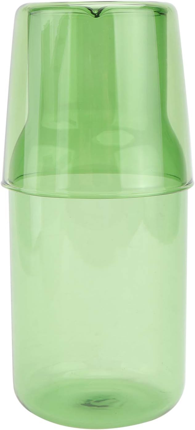 Cabilock Glass Cup Set including Water Bottle and Carafe 7.40Oz High Borosilicate Glass Drinking Tools for Home Office Hotel Family Gatherings and Outdoor Use