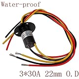 3 Wires Wind Generator Slip Ring 250Rpm 600 VDC/VAC Wind Power Collector Ring