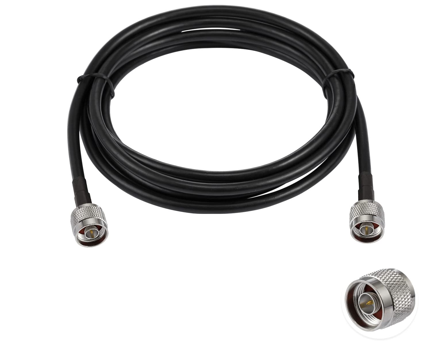 Vecys N Male to N Male Low Loss Coaxial Cable RG58 10FT/3M for 3G 4G 5G LTE Antenna Ham Radio GPS WiFi