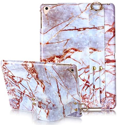 New iPad 9.7 2017/2018 case, Yoomer Marble Design Slim Thin Soft TPU Bumper Glossy Skin Anti-Scratch Protective Case with Adjustable Stand for iPad 9.7 5th / 6th Generation
