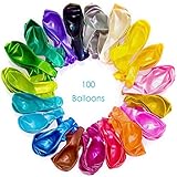99 Toys Pearl metallic balloons | 100 pcs | Helium and air | up to 12
