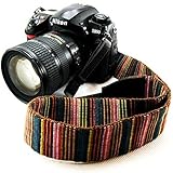 Wannabuy Camera Soft Bohemia Shoulder Neck Universal Camcorder Belt Strap Vintage Antislip Belt for All DSLR Camera Canon Nikon Sony Pentax Fujifilm Colorful
