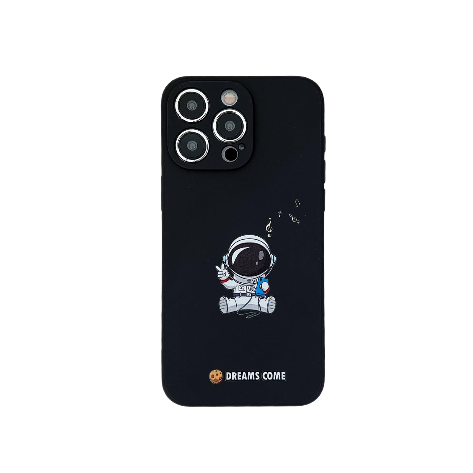 Yonds Queen for iPhone 15 Pro Cute Case, Cool Cartoon Astronaut Space Planet Moon Design Stylish Soft TPU Bumper Shockproof Anti-Slip Protector Case (iPhone 15 Pro, Music) — image 1
