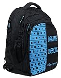 POLE STAR 36L Black & Blue Travel Backpack With 4 Compartments