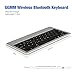 GGMM B-typer Lifetime Warranty Wireless Bluetooth Keyboard Ultra-slim & Compact Aluminum Keyboard for iOS/ OSX/ Windows/ Android 3.0 and above/ iPad/ iPhone/ Samsung Galaxy Tab/ Google Nexus/ With Built-in Rechargeable Lithium Battery (Silver/White)