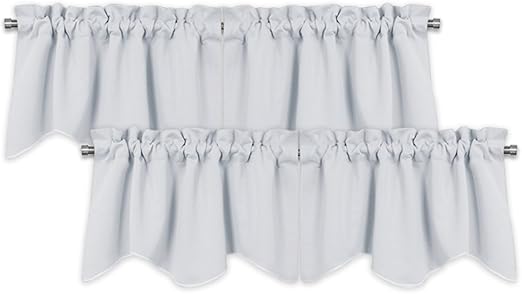 Amazon Com Pony Dance White Valances Curtains Scalloped