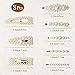 COOLKESI Pearls Hair Clips for Women Girls, 8 Pcs Fashion Sweet Barrettes Cute Snap Clips Styling Tools Hair Accessories, Bling Pearl Hair Pins for Wedding Party Daily Valentines Day Gift