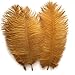 Shekyeo Gold 10-12inch 25-30cm Ostrich Feather Home Decoration DIY Craft Pack of 10