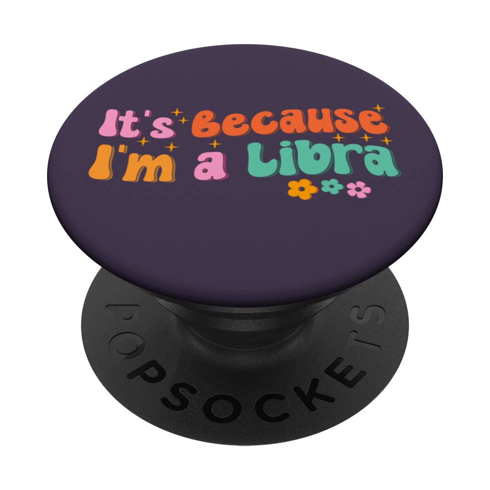 Libra Zodiac Sign 70s Hippie Style PopSockets Swappable PopGrip