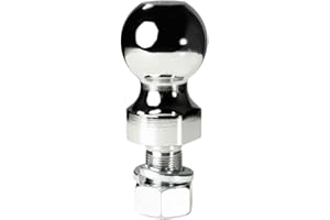 BulletProof Hitches - 2" Threaded Trailer Hitch Ball - Tow Ball Rated to 10,000 lbs with 1" Shank Diameter, 2" Shank Length - Corrosion-Resistant