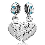 JMQJewelry Heart Wife Love Husband March Valentine's Day Charms For Bracelets